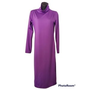 Putple Turtleneck Midi Dress SZ L